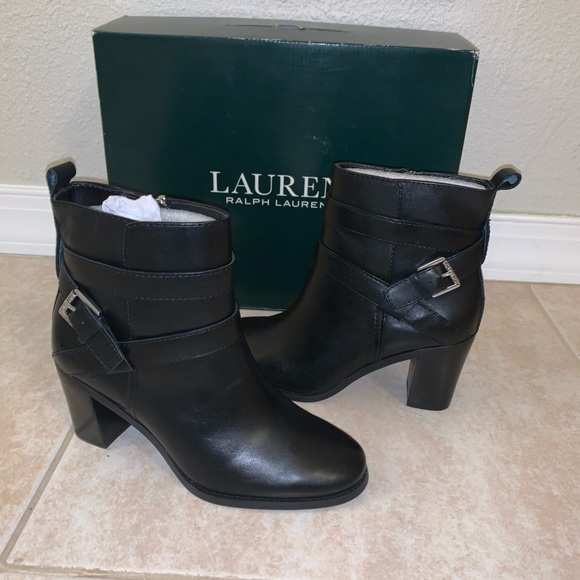 Ralph Lauren Cassy Leather Ankle Booties - Picture 2 of 7